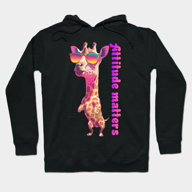 Attitude matters giraffe Hoodie by KIDEnia